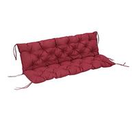 Outsunny Coussin de banc matelas assise dossier pour banc de jardin coussin balancelle canapšŠ 3 places grand confort 150 x 98 x 8 cm rouge