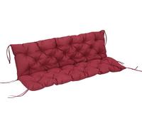 Outsunny Coussin de banc matelas assise dossier pour banc de jardin coussin balancelle canapšŠ 3 places grand confort 150 x 98 x 8 cm rouge