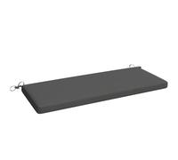 Coussin de banc - Outsunny - pour mobilier extérieur - housse amovible - sangles de fixation - polyester - 110x46x6,5cm - gris foncé