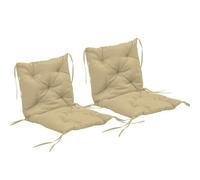 Outsunny Coussin de Chaise Patio Lot de 2, Attaches 99x51x7,6cm Kaki | Coussin matelassé d'extérieur, pour meubles de jardin intérieur/extérieur
