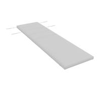 Outsunny Coussin d'extérieur pour chaise Longue Coussin Bain de Soleil Rectangulaire avec appui-tête 196 x 63 cm, gris clair