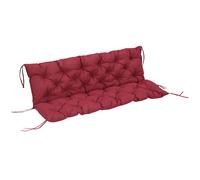 Outsunny Coussin de banc matelas assise dossier pour banc de jardin coussin balancelle canapšŠ 3 places grand confort 150 x 98 x 8 cm rouge