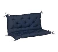Outsunny Coussin Matelas Assise Dossier pour Banc de Jardin balancelle canapé 2 Places Grand Confort 100 x 98 x 8 cm Bleu foncé