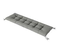Outsunny Coussin pour banc extérieur avec sangles de fixation Protection UV50+ Rebond lent Intérieur Extérieur 198x65x13 cm Gris