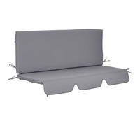 Outsunny Coussins pour balancelle de Jardin, Coussins pour balancelle 3 Places, 2 pièces pour siège et Dossier, Polyester 180g/m², 130 x 45 x 5 cm, Gris foncé