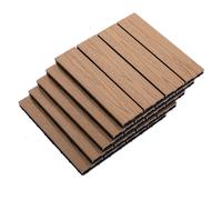 Outsunny Dalles terrasse - caillebotis - Lot de 11 pcs, Surface Max. 1 m² - emboîtables, Installation très Simple, dim. 30 x 30 cm