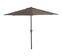 Outsunny Demi-Parasol 2,7 x 1,4 m Parasol de Balcon avec Manivelle Café