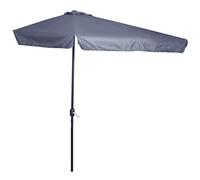 Outsunny – Demi-parasol balcon – 5 entretoises métal – 230×130×249 cm – Polyester haute densité Gris