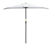 Outsunny Demi parasol, parasol de balcon 5 entretoises acier polyester 2,6L x 1,35l x 2,3H m crème