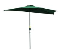 Outsunny Demi parasol parasol de balcon 5 entretoises métal cheminée incluse 2,93 x 1,5 x 2,49 m polyester haute densité vert
