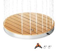 Outsunny Douche de jardin extšŠrieure portable, douche de camping hauteur de fontaine ršŠglable jusqu'š€ 4 m, structure en aluminium, ršŠsistante aux UV et au gel pour piscine, plage et spa. ? 70,5 cm