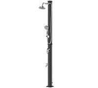 Outsunny Douche Solaire Jardin 20 L avec Pommeau, Douchette à Main, Robinet pour Pieds et Température Réglable jusqu'à 60 °C pour Piscine - Noir