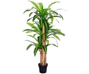 Outsunny Dracaena Artificiel 160 cm avec pot 66 feuilles Ø20 x 160 cm Vert