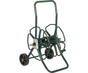 Outsunny DšŠvidoir de tuyau d'arrosage sur roues, 30 m de tuyau de ?16 mm, dšŠvidoir chariot, enrouleur tuyau d'arrosage, poignšŠe antidšŠrapante, mšŠtal, vert