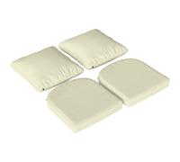 Outsunny Ensemble de 2 coussins d'assise avec dossier, coussin d'assise et de dossier extérieur et intérieur, crème