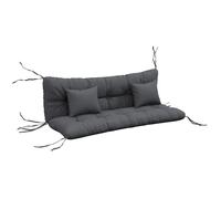 Outsunny Ensemble de 4 coussins d'extšŠrieur pour balancelle de jardin, 1 coussin d'assise coussins de dossier et 2 oreillers gris foncšŠ
