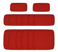 Outsunny Ensemble de housses de coussin pour ensemble de canapé de jardin, Housse de coussin de canapé de jardin en rotin en polyester de remplacement pour extérieur - Aucun coussin inclus, Rouge
