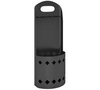 Outsunny Ensemble serviteur de cheminée 4 pièces, accessoire outils cheminee avec balai pelle tisonnier et support, en métal noir