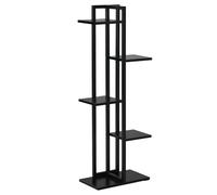 Outsunny Étagère à fleurs en acier 5 niveaux intérieur et extérieur support de plantes pour jardin balcon salon 40x22x113cm noir