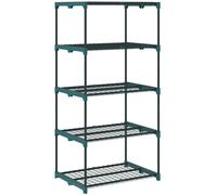Outsunny Étagère à fleurs en acier 5 niveaux intérieur et extérieur support de plantes pour jardin balcon salon 67x49x138cm vert
