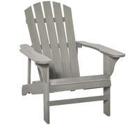 Outsunny Fauteuil de jardin Adirondack chaise longue inclinable max. 150 kg gris clair