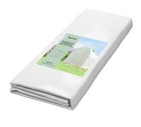 Outsunny Film de Serre 4x2m imperméable Porte roulante 8 fenêtres Blanc | Film polyéthylène, protection UV, couverture de jardin résistante à la déchirure pour tunnels en foil