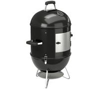 Outsunny Fumoir 3 en 1 avec 3 Grilles de Cuisson, Thermomètre Intégré, Ventilation Réglable, 62,5x47,5x91cm, Noir