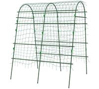 Outsunny Grand Arc de Jardin, Filet de Protection des Oiseaux, Assemblage Facile, Métal, 144 x 167 x 206 cm