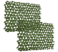 Outsunny Haies Artificielles Extensibles Feuillage Réaliste Brise-Vue Végétal Aosom France