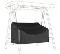 Outsunny Housse balançoire Hollywood 2 places 142x76x81 cm Noir | Housse imperméable coupe-vent pour balançoire jardin, résistant UV pour chaise suspendue