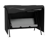 Outsunny Housse de Protection balancelle de Jardin 3 Places bâche étanche dim. 2,05L x 1,24l x 1,64H m Oxford Haute densité 600D Noir