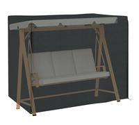 Outsunny Housse de Protection balancelle de Jardin 3 places, bâche étanche et anti-UV 420D avec fermeture éclair, dim. 2,20L x 1,25l x 1,72H m PE Noir