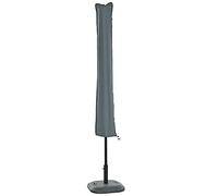 Outsunny Housse de Protection imperméable pour Parasol Droit avec Fermeture éclair et Cordon de Serrage Gris