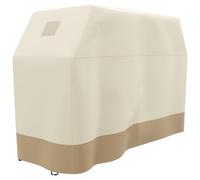 Outsunny Housse de Protection pour Barbecue rectangulaire à gaz en Tissu Oxford 300D imperméable et indéchirable avec Boucles Coupe-Vent Beige 188 x 71 x 125 cm