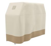 Outsunny Housse de protection pour barbecue rectangulaire à gaz en tissu Oxford 300D imperméable et indéchirable avec boucles coupe-vent Beige 152 x 66 x 115 cm