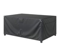 Outsunny Housse Salon de Jardin Imperméable 420D Anti-UV 180x120x74cm Noir | Tissu Oxford, Bâche de Potection Extérieure, Évent, Sac de Rangement, pour Canapé de Patio