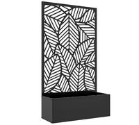 Outsunny Jardiniere balcon avec treillis Pot de fleur exterieur avec brise-vue paravent pour Plante Grimpante, bac à Fleurs - dim.61Lx23lx113Hcm