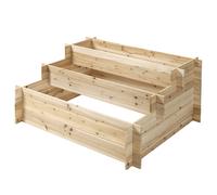 Outsunny, jardinière en bois à 3 niveaux, idéale pour les fleurs, les légumes et les herbes aromatiques, dimensions : 120 x 100 x 54 cm