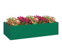Jardinière surélevée galvanisée rectangulaire - Outsunny - fond ouvert - 240 x 120 x 60cm - vert