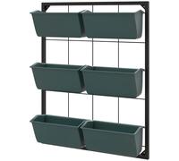 Outsunny Jardinière murale à 3 étages avec 6 bacs pour l'intérieur et l'extérieur, pour fleurs, plantes, dim. 52L x 14l x 66H cm
