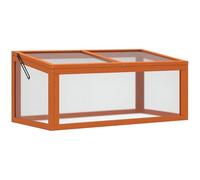 Outsunny Jardinière prématurée avec couvercle en bois et polycarbonate résistant aux intempéries Orange 90 x 46 x 40 cm