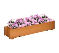 Outsunny Jardinière rectangulaire en bois à suspendre avec 2 crochets 91 × 18 × 16,5 cm Marron