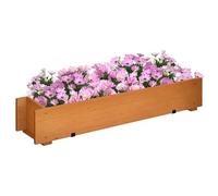 Outsunny Jardinière rectangulaire en Bois carré Potager jardinière à Suspendre avec 2 Crochets - 91 x 18 x 16,5 cm Marron