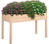 Jardinière sur pieds potager - Outsunny - inserts d'irrigation feutre de drainage inclus - bois massif sapin - 122x56x76cm - naturel