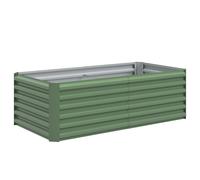 Outsunny Jardinière surélevée en acier galvanisé, lit de jardin avec fond ouvert, 180 x 90 x 57,5 cm, vert clair