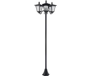 Outsunny Lampadaire de jardin extérieur à LED solaire avec capteurs 3 abat-jours - H.182.5 cm - IP44