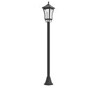 Outsunny Lampadaire extérieur sur pied, lampadaire solaire extérieur, LED, lanterne classique, lampe extérieur sur pied, 30 Lm, hauteur 127 cm, noir
