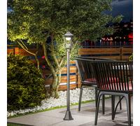 Outsunny Lampadaire extérieur sur pied, lampadaire solaire extérieur, LED, lanterne classique, lampe extérieur sur pied, 30 Lm, hauteur 127 cm, noir Description:Améliorez l'ambiance de votre jardin av