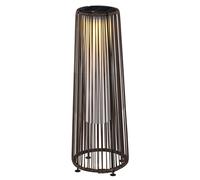 Outsunny Lampadaire LED de jardin style colonial dim. Ø 21,5 x 61H cm résine tressée filaire chocolat
