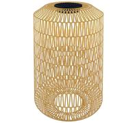 Outsunny Lampadaire Solaire Extérieur en Résine Tressée Boho 55 cm Jaune | Sans Fil Rechargeable avec Capteur de Lumière, Lampadaire LED Extérieur, pour Jardin Patio Terrasse